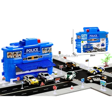 DIY Learning Fun: LK Toy Kids Mini Car Parking Lot & Garage Play Set with Police Theme