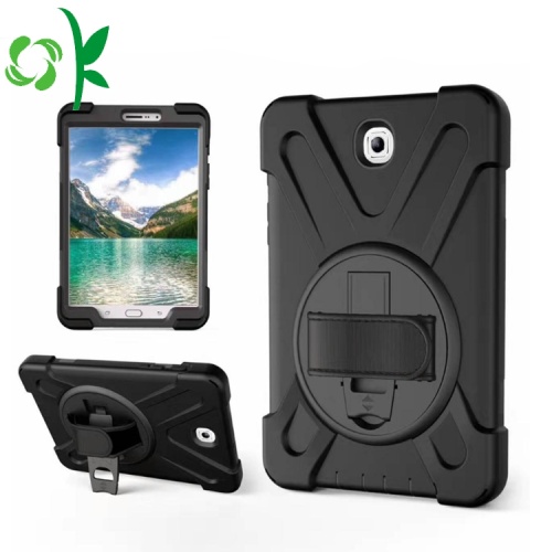 Silicone Tablet Defender Case With Hand Grip Stand