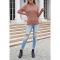 Women's Cable Knit Turtleneck Casual Sweater