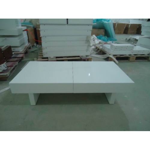 Wood Coffee Table Modern white high gloss extension coffee table Supplier