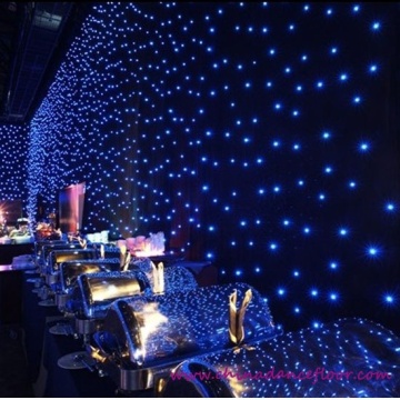 Blue LED Star Curtains