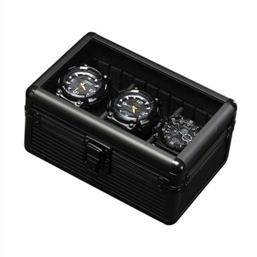 Aluminum Alloy Watch Box with Colorful Covers and Transparent Table Display Storage