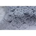 Nylon Cotton White Big Flower Pattern Lace Fabric