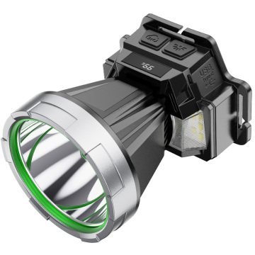 Waterproof Rechargeable Power Bank Headlamp with Adjustable Waving Sense and IPX5 Rating for Outdoor Use