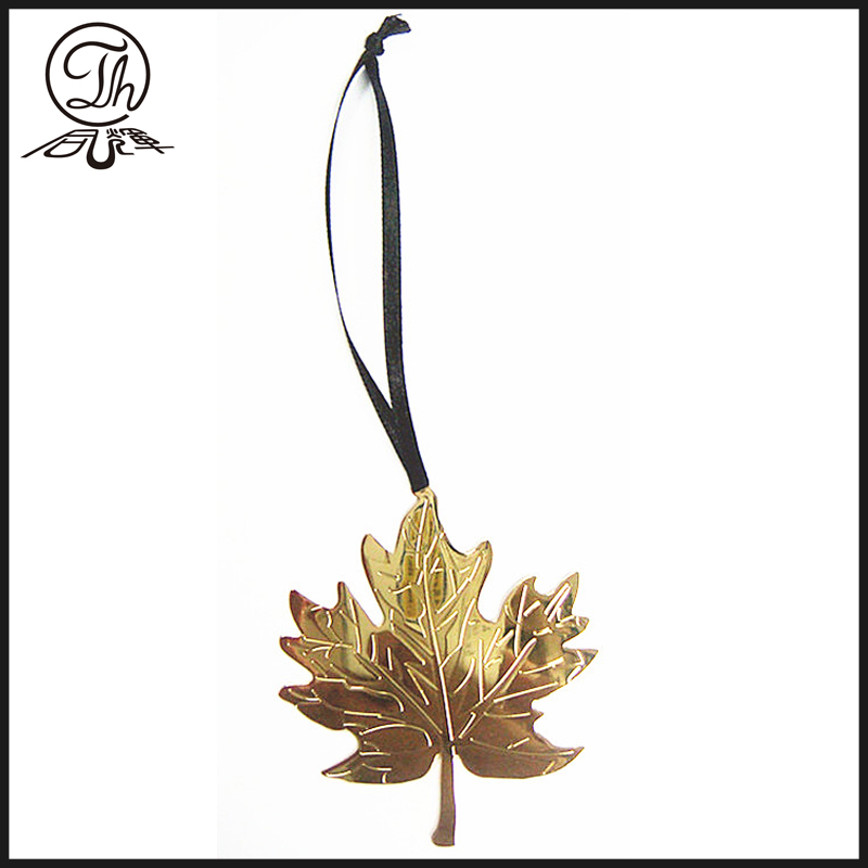 The leaf shape metal bookmark