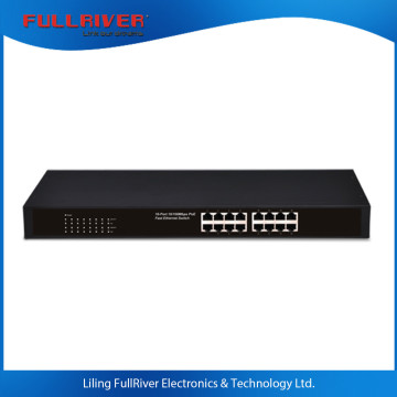 10/100Mbps Fast High performance 16 Port POE Switch 48v