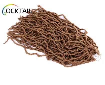 cheap Bobbi boss Nu Locs Synthetic Hair Crochet Braids Natural Curly Dreadlocks Hair Black Dark Brown  Long Nu Locs 18  inch