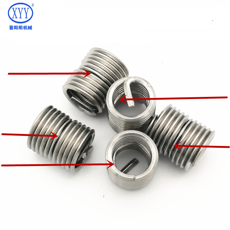 304 Stainless Steel Coil-M8 * 1.25 * 1.5D Thread Locking Insert Fasteners for Thread Repair