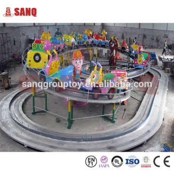 Outdoor mini shuttle electric train with tracks for amusement park