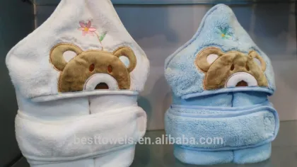 cartoon animal hooded kids bath towels