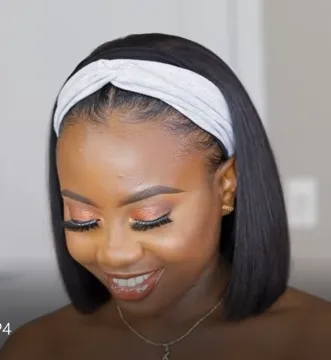 wholesale headband wigs black bobo straight hair headband wig for black women