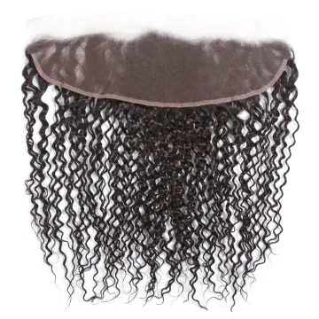 Fast Shipping 10A 13x4 Swiss Lace Natural Color 100% Brazilian Virgin Human Hair Jerry Curly 10"-20" Lace Frontal