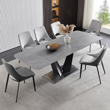 China Stone Dining Table Set - 6 Seater Extendable with Chairs