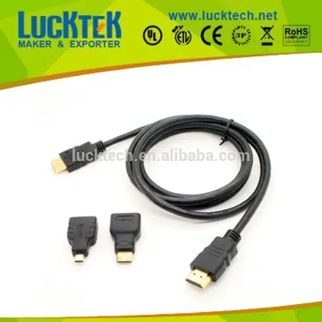 3 in 1 HDMI cable kit, HDMI to Mini Micro HDMI cable set