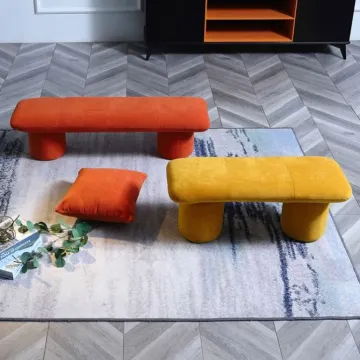 Change Shoe Solid Wood Stool, Cloth Art Pier Sofa, Simple Wear Shoe Stool, Tea Table, Small Round Stool: Stylish Furniture Solutions