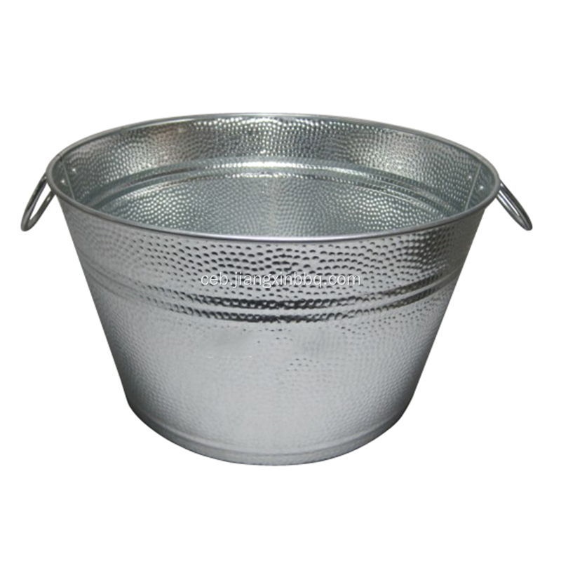 Galvanized champagne oval BBQ Ice Bucket