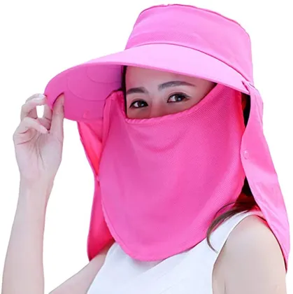 Breathable Neck Flap Face Cover Hat for Men and Women - Outdoor Sun Protection