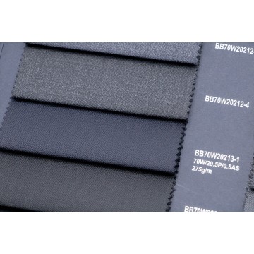 Graphite Windowpane Machine Washable Wool Fabric