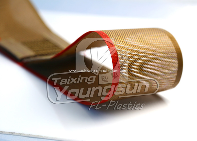 Heat resistant PTFE open mesh for packing machine