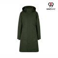 Parka com capuz à prova de intempéries com design de aba oculta