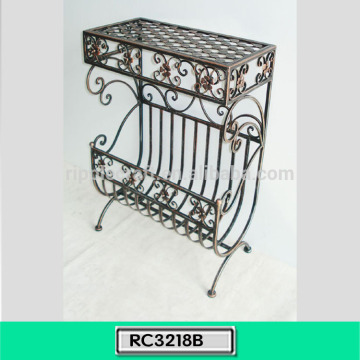 Free Standing Decorativa Metal Magazine Display Stand