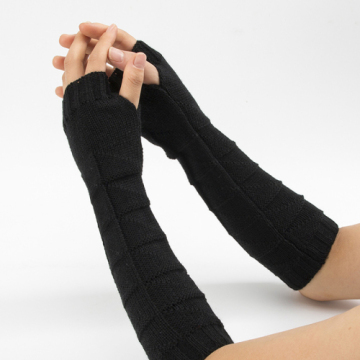 Female Gloves Causal Women's Gloves Twist Fingerless Gloves Winter Arm Warmer Long Knit Mitten For Women Handschoen