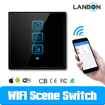Lanbon smart home automation WIFI Scene switch turn on or off all device at one touch