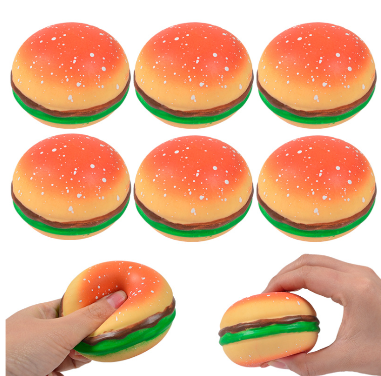 بلاستيك TPR Material Squeeze Toyes Hamburger