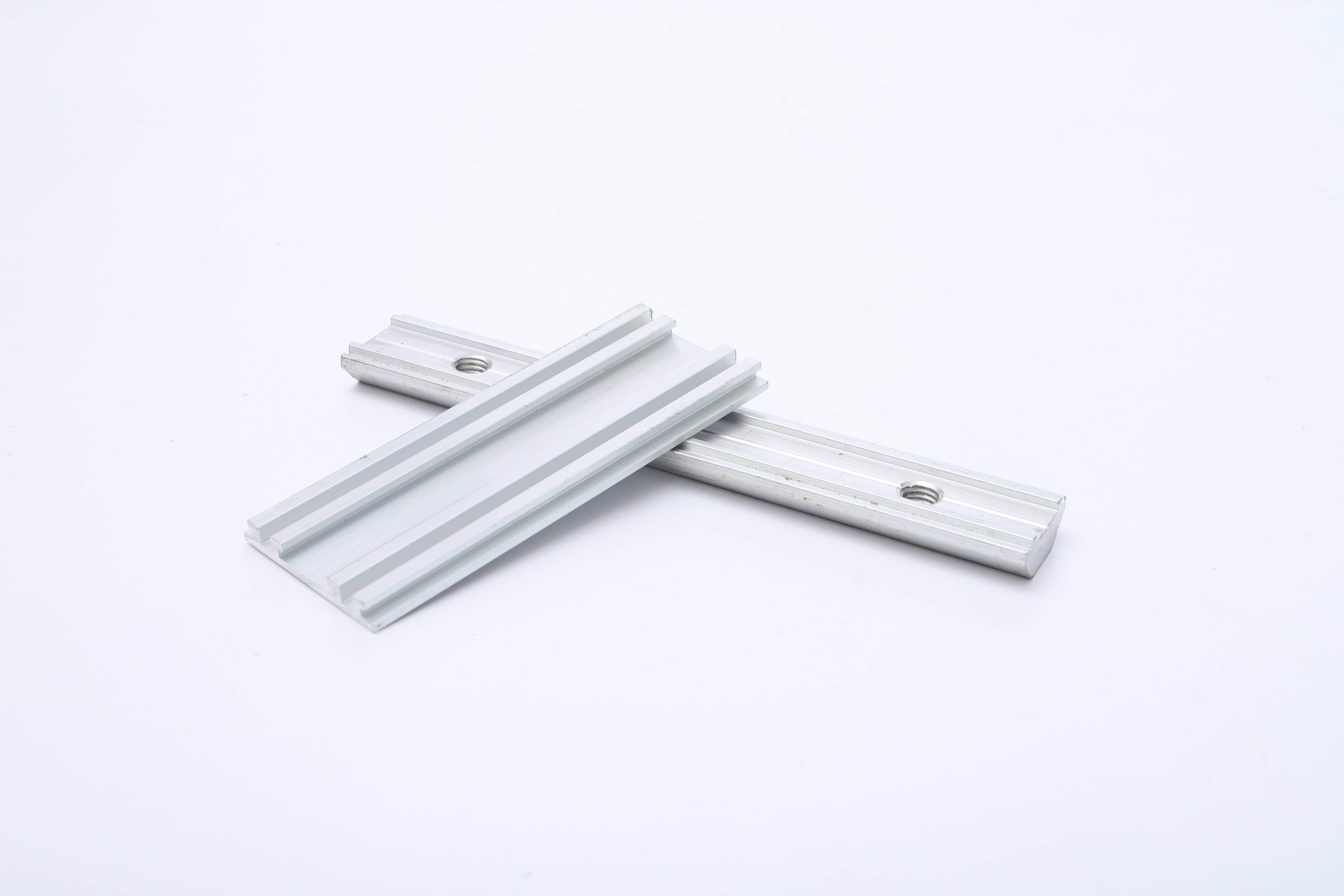 Aluminum alloy anodizied rail connectors