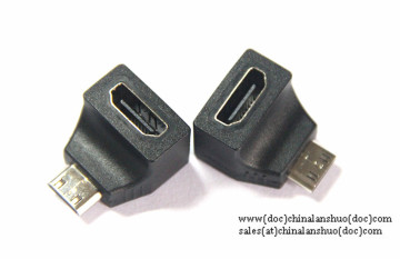 High speed 1080P 3D A to C hdmi adapter(90degree)