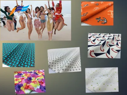 Stretch nylon spandex lycra recycle swimwear fabric