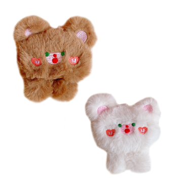 Cute Bear Plush Keychain and Jewelry Pin: Soft, Three-Dimensional, and Sweet