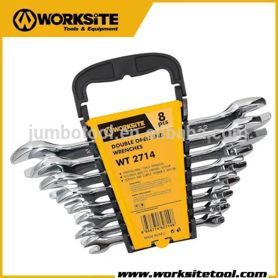 WT2714 Worksite Brand Hand Tools 8pcs Double Open End Wrench Set / Spanner