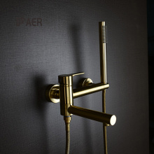 Brushed Gold Wall Mounted Shower Faucet