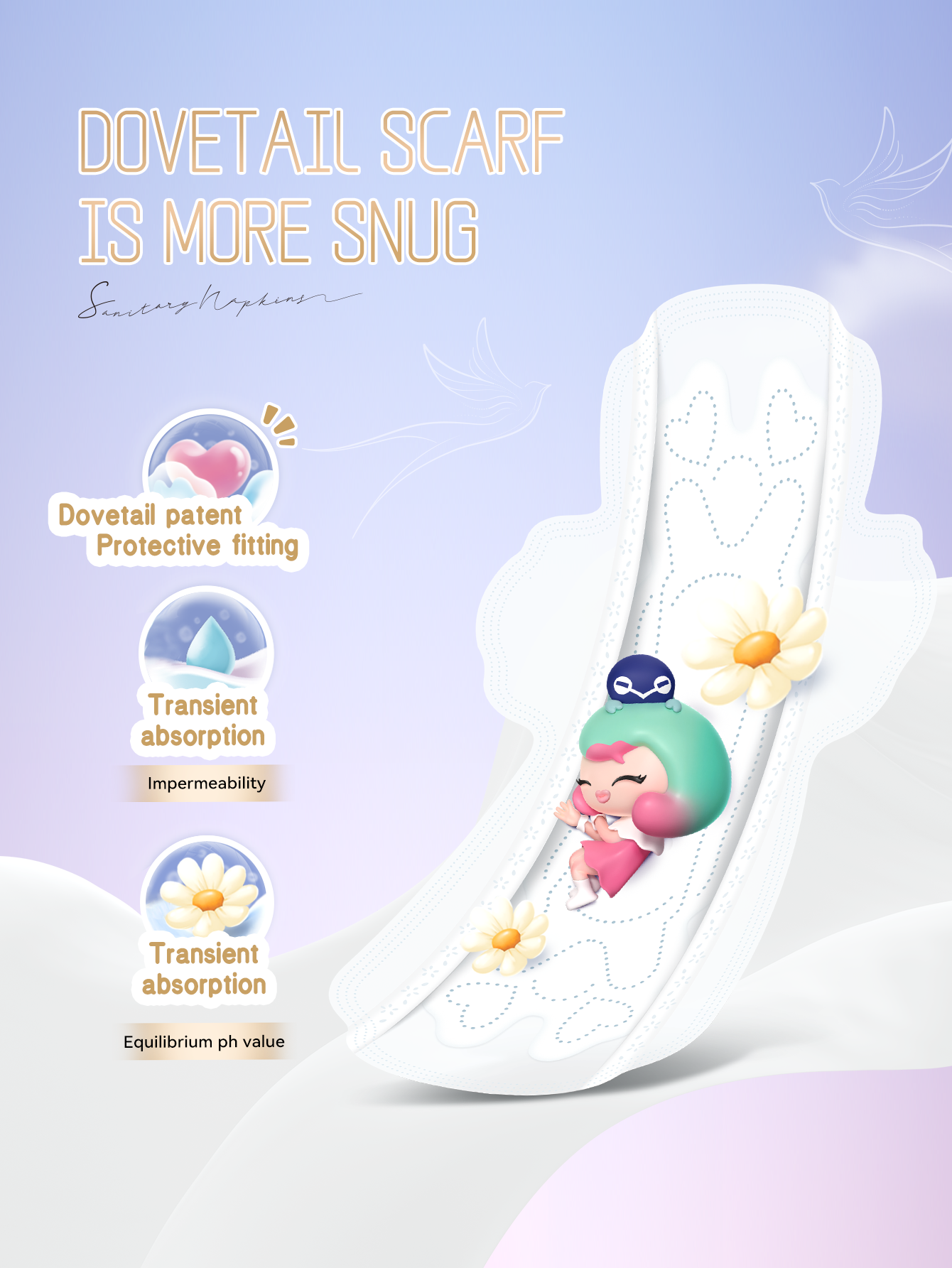 Soft Panty Liners with Non-Slip Design