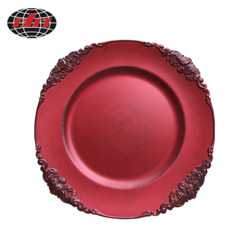 Applique Antique Plastic Charger Plate