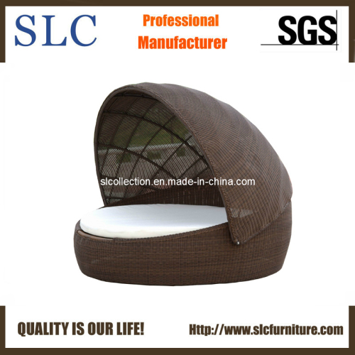 Rattan Daybed /Round Rattan Lounge/Rattan Sunbed Lounge (SC-B6020)