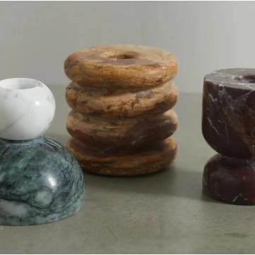 Stone Candle Holder Stand Decorating Marble Candle Holder