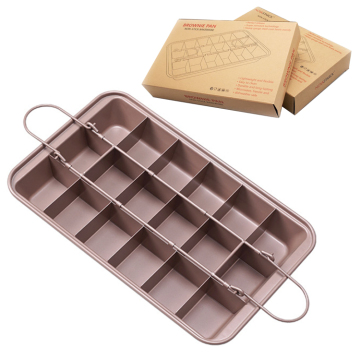 JHY High Carbon Steel Non-Stick Brownie Baking Pan with Dividers - Hot Sale