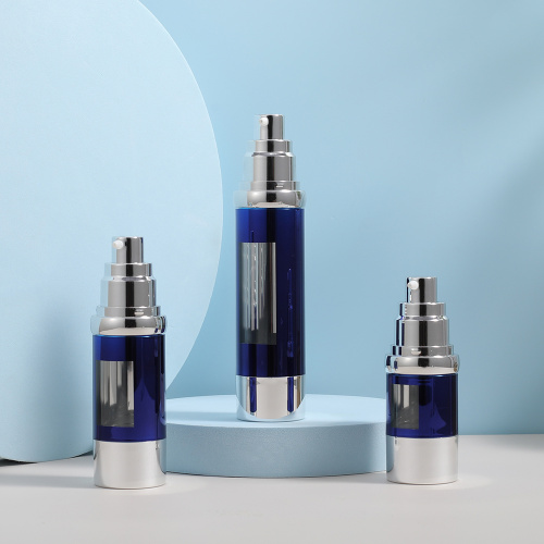 Empty Airless Serum Bottle Silvery Foundation Empty Airless Serum Cosmetic Packaging Manufactory