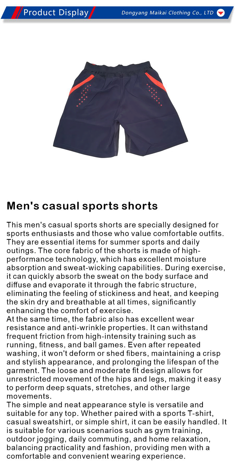 men casual sport shorts
