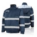 Ansi Hi Vis Construction Work Jacket in Navy