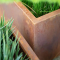 Outdoor Resistant Square Rusty Corten Steel Planter Boxes