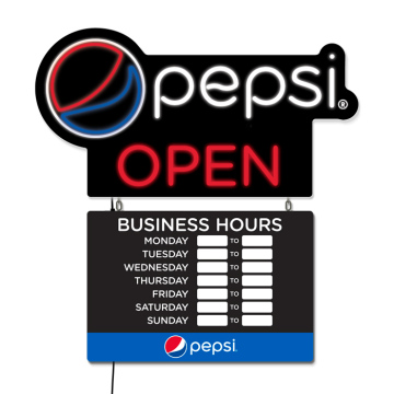 Segno a LED Neon Open Combo Sign per scatola luminosa esterna o interna