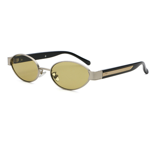 Wholesale Oval Metal and PC Sunglasses