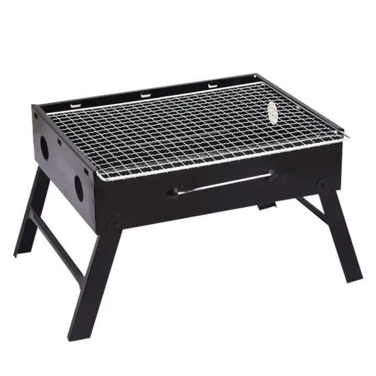 Wholesale Small Black Steel Folding BBQ Grills Convenient Outdoor Charcoal Grills for Home Use