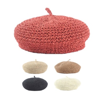Vintage Plain Painter Newsboy Caps & Crochet Berets for Women