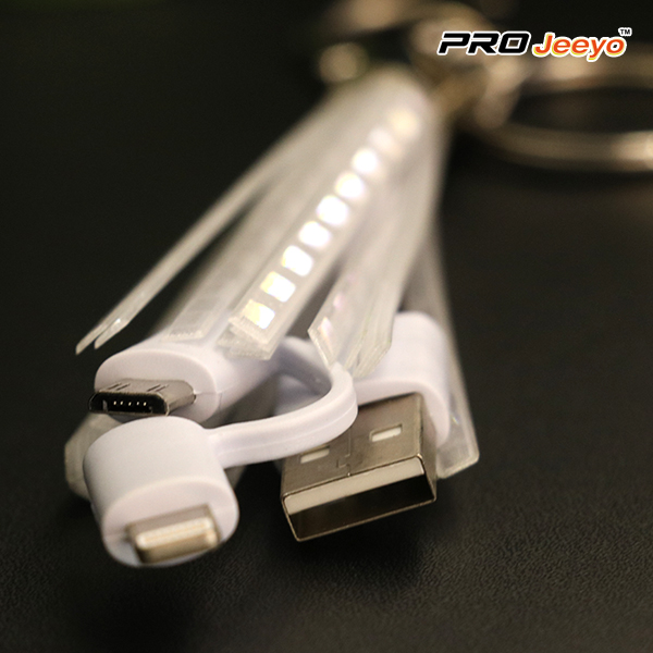 White Usb Charging Cable Connector Keyring Rk Usb001w