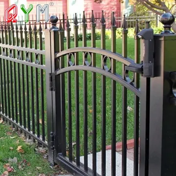 Wrought Iron Welded Picket Mesh Fence Ornamental Iron Steel Picket Fence