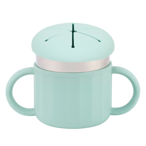 Pahar pentru gustare 3 în 1 din silicon din oțel inoxidabil